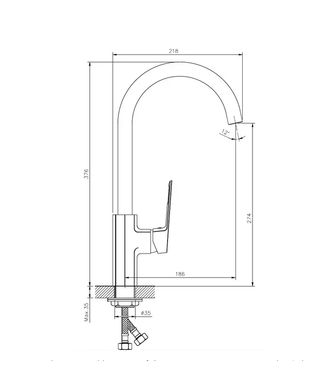 Смеситель для кухни Koller Pool GRACE GR0500