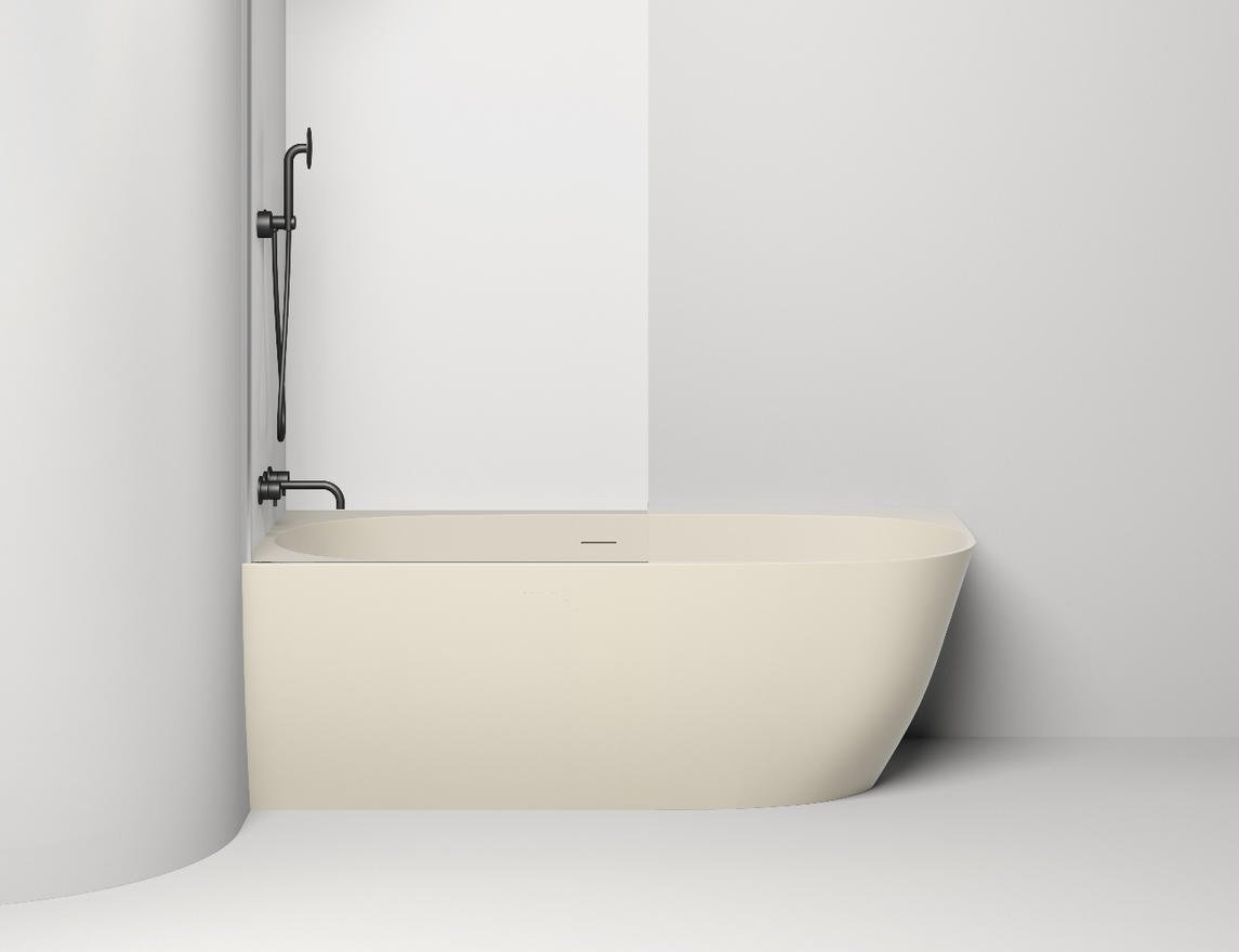 Ванна пристенная угловая матовая 170x85 SALINI Sofia Corner L окраска снаружи 102525MRH