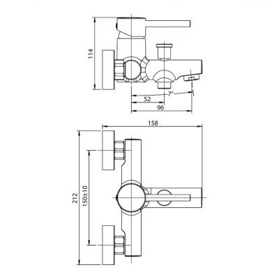 Смеситель для ванны и душа Koller Pool ORION OR0100