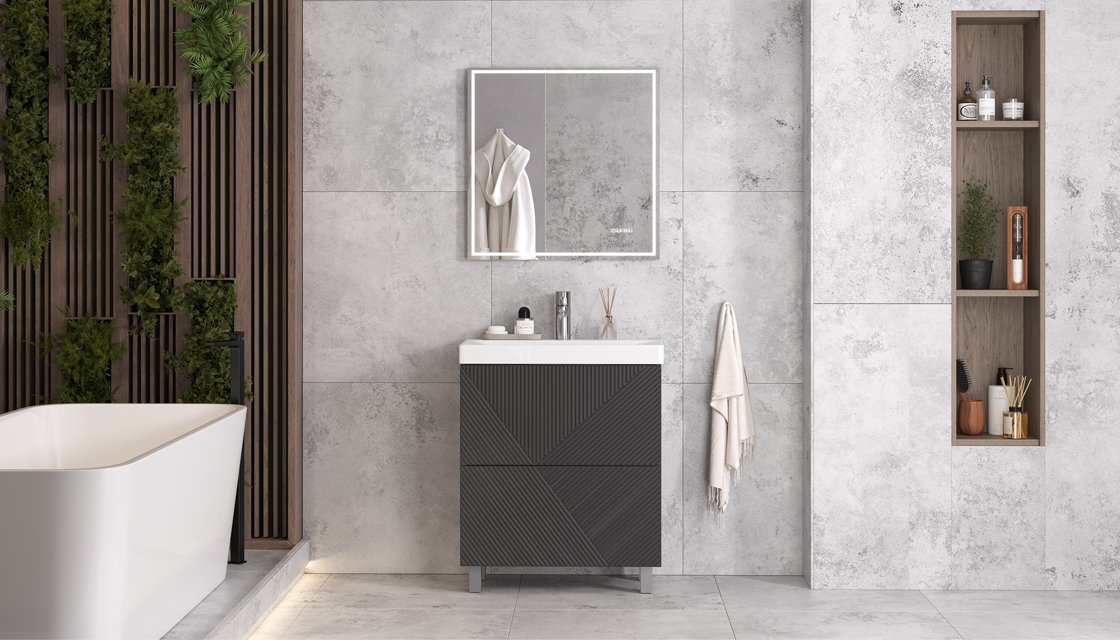 Тумба напольная VELVEX Edge 70.2Y графит