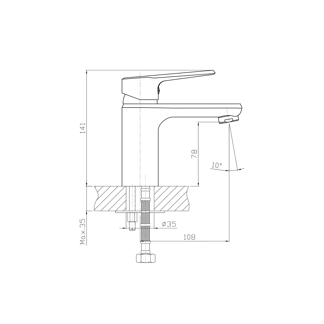 Смеситель для умывальника Koller Pool EDGE ED0200