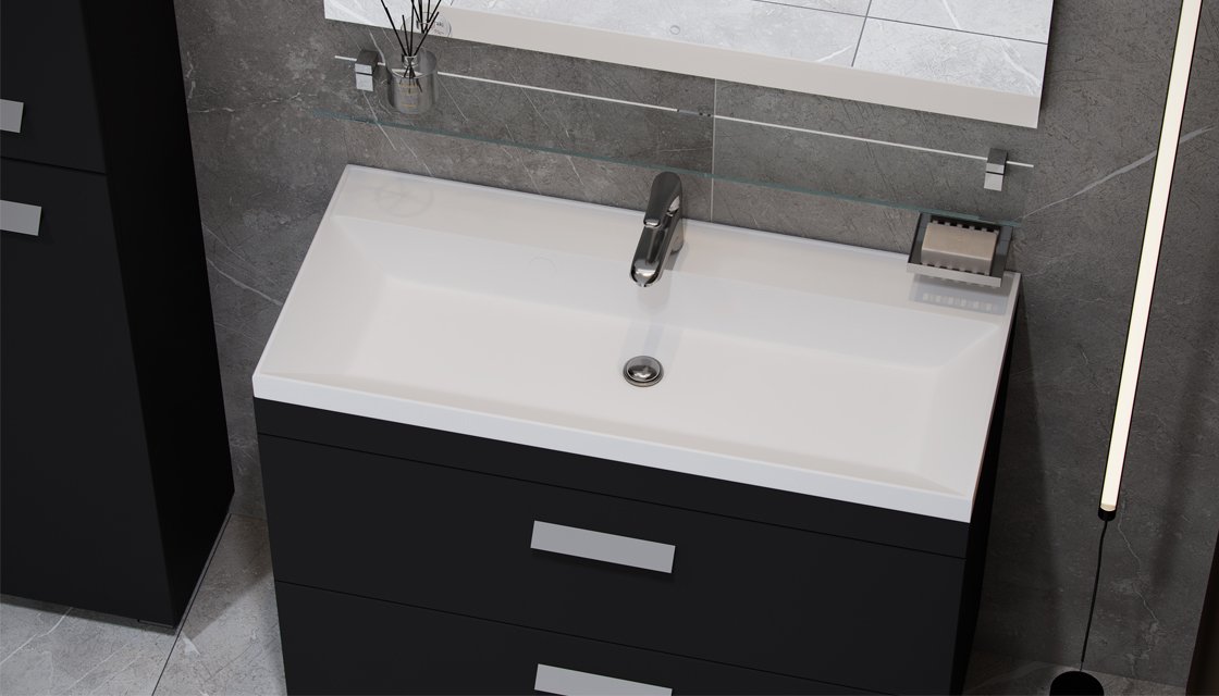 Тумба напольная VELVEX Orlando 100 серый