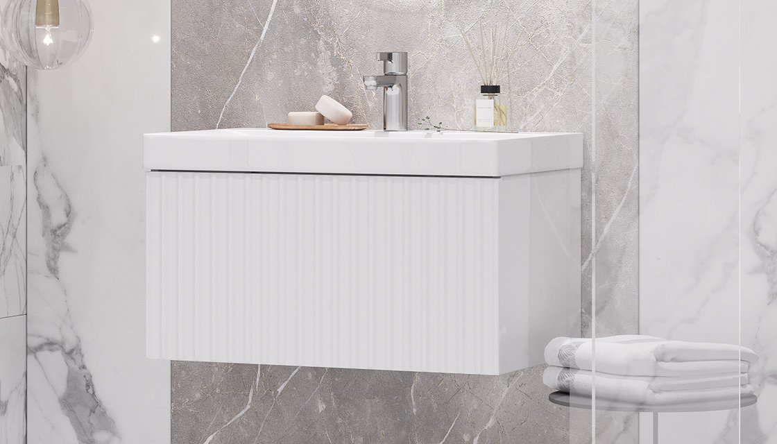 Тумба подвесная VELVEX Compo 70.1Y белый под раковину VELVEX 9696-60