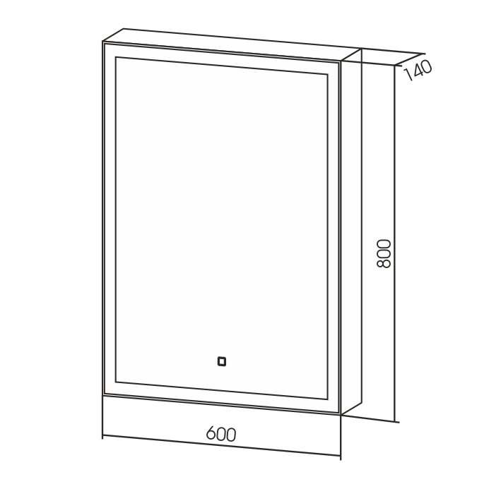 Зеркало-шкаф Silver Mirrors Киото 60 LED-00002359