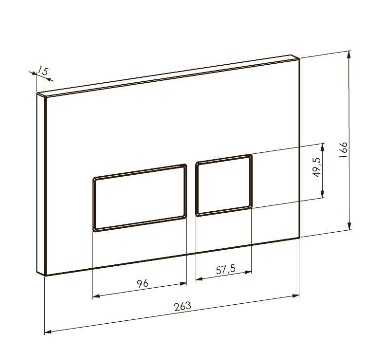 Кнопка для инсталляции механическая Boheme 664-B черная матовая