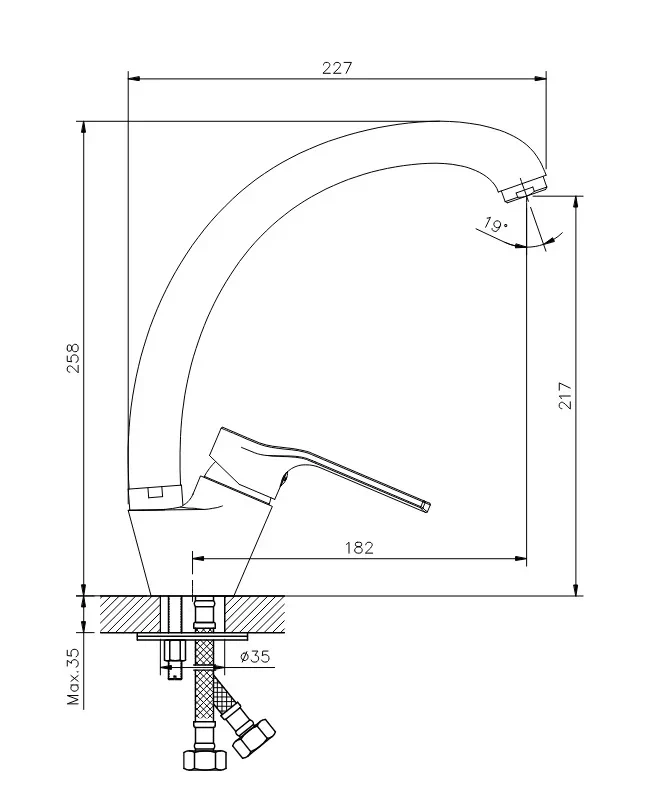 Смеситель для кухни Koller Pool STREAM ST0750