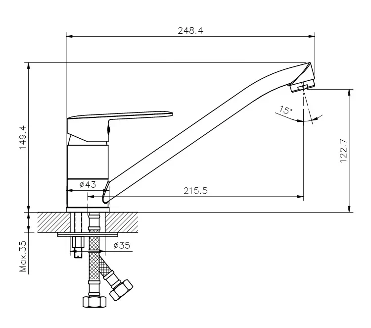 Смеситель для кухни Koller Pool LINE LN0950