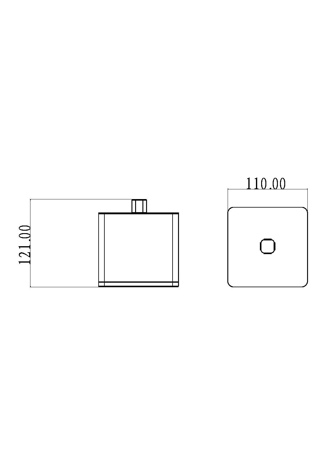 Стакан для ватных дисков квадратный Boheme 10964-B-G черный-золото