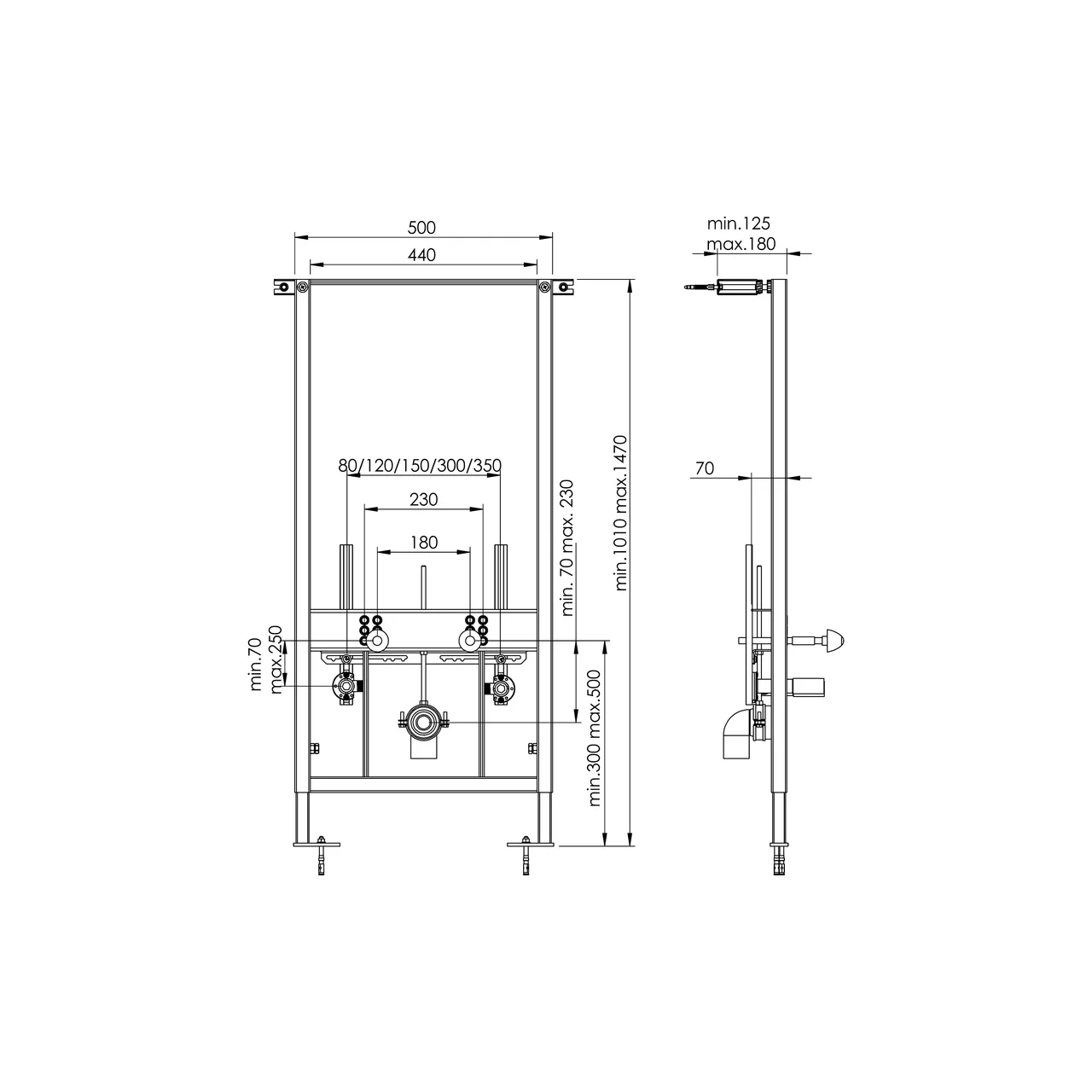 Система инсталляции для биде Koller Pool Alcora ST900