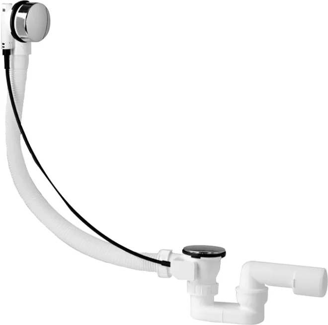 Полуавтоматический слив для ванны 61 см 40/50 хром PLASTBRNO EVSC150