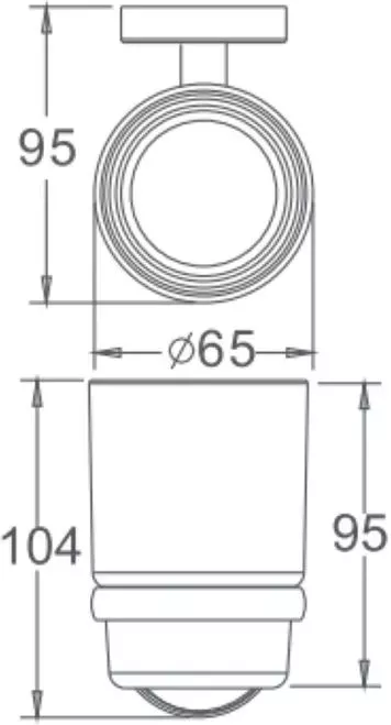 Держатель для стакана для зубных щеток из стекла Haiba HB8706