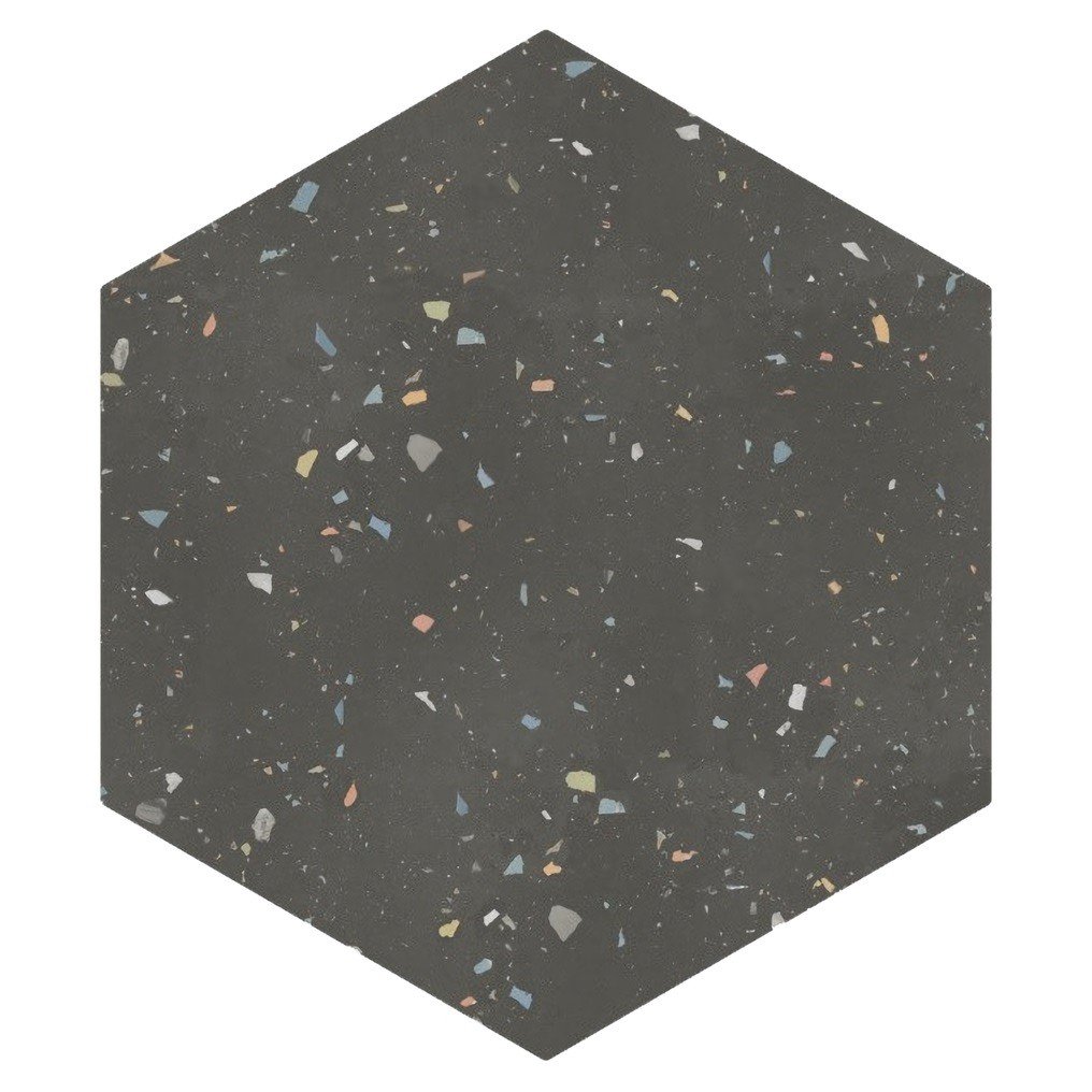 керамогранит terrazzo graphite colours 32x36,8 см 