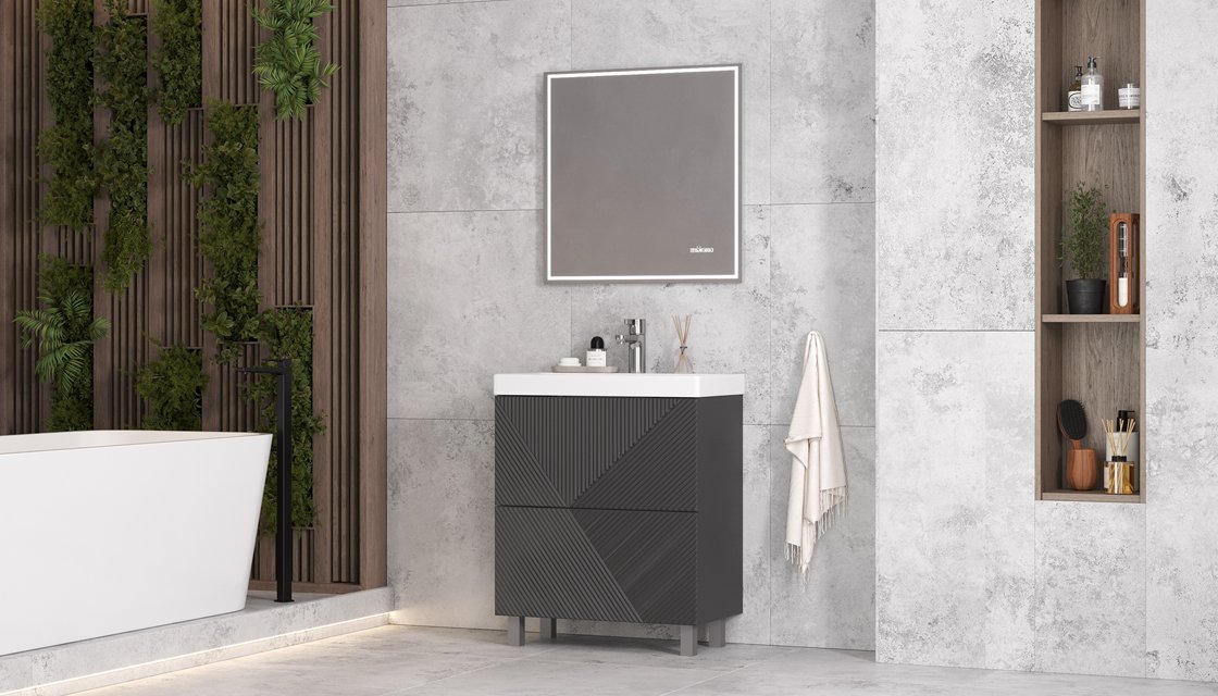 Тумба напольная VELVEX Edge 70.2Y графит