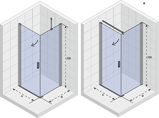 Душевое ограждение 100x120x200 RIHO SZ NOVIK Z201