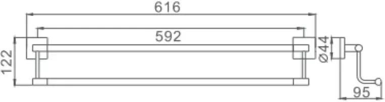 Держатель двойной Haiba HB8609