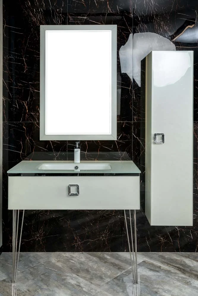 Столешница стекло 100 см моноблок Armadi Art 852-100-W Lucido