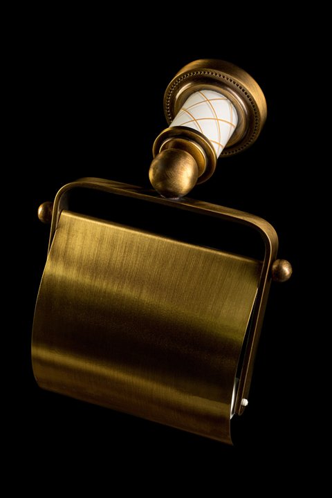 Держатель для туалетной бумаги с крышкой BOHEME Murano 10901-BR