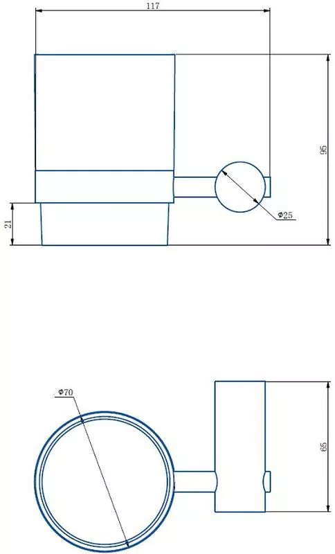 Держатель для стакана одинарный Haiba HB8406