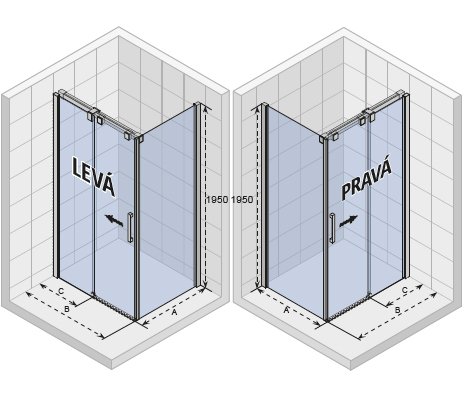 Душевое ограждение 100x100x195 RIHO Ocean O203 R