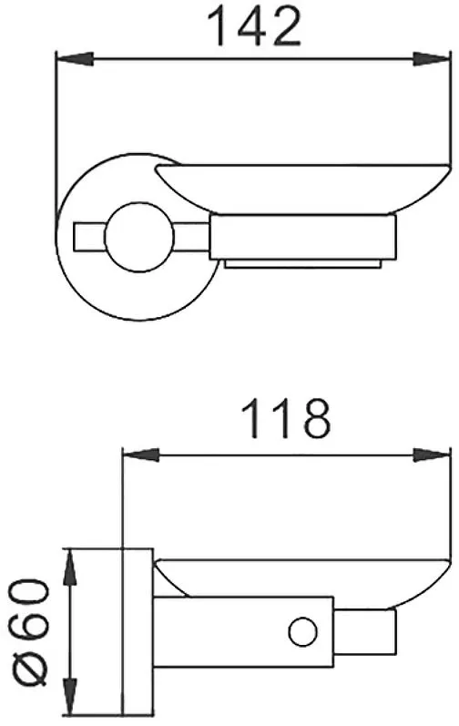 Мыльница стеклянная Haiba HB8302