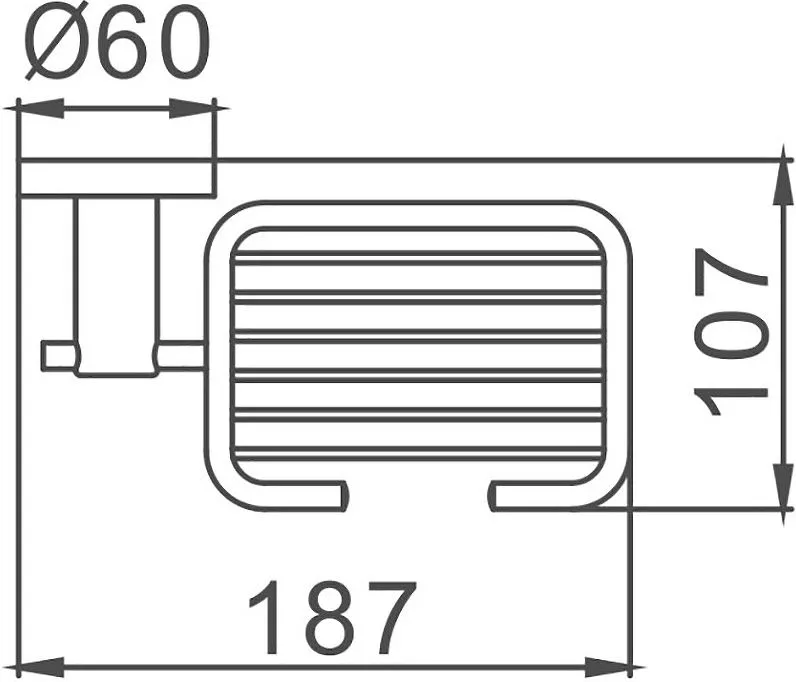 Мыльница металлическая Haiba HB8302-1
