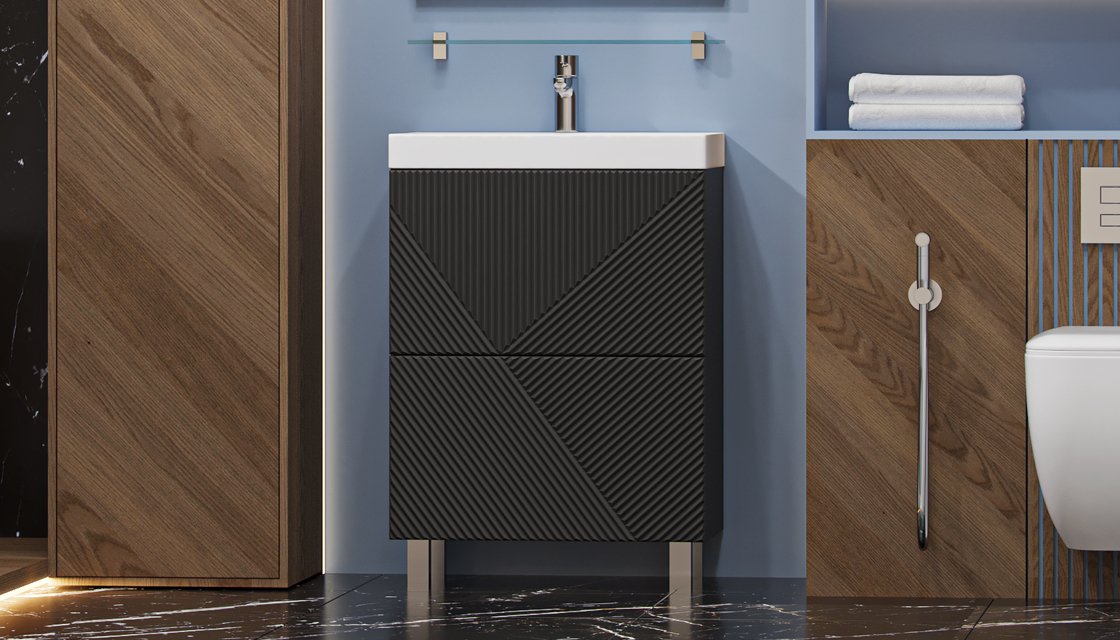 Тумба напольная VELVEX Edge 60.2Y графит