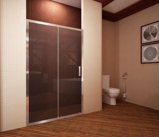 Душевые двери раздвижные 120х190 Koller Pool FAP12X профиль хром стекло прозрачное