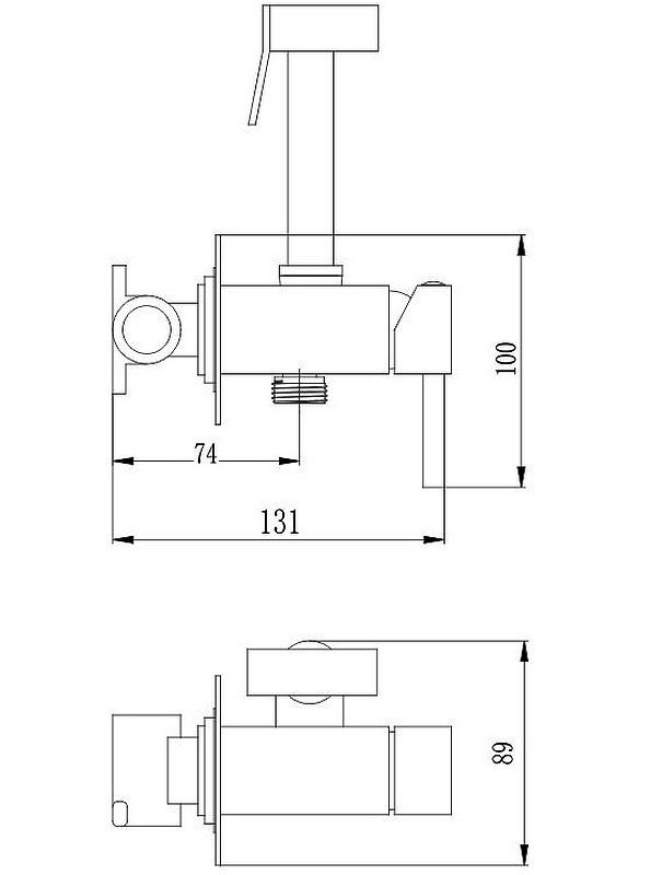 Душ гигиенический со смесителем Haiba HB5512-7