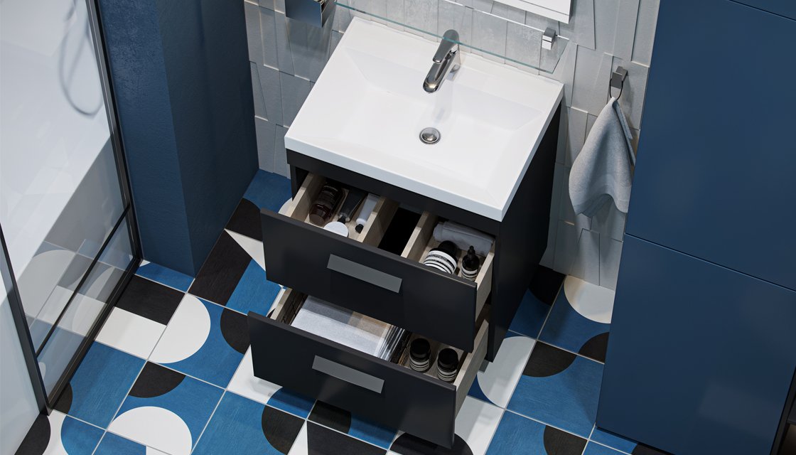 Тумба напольная VELVEX Orlando 60 серый