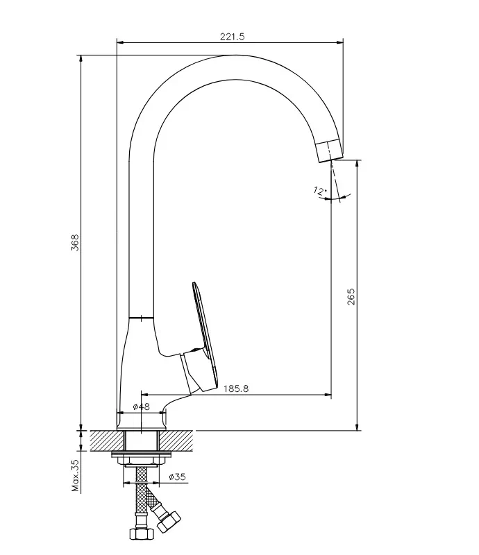 Смеситель для кухни Koller Pool LINE LN0500