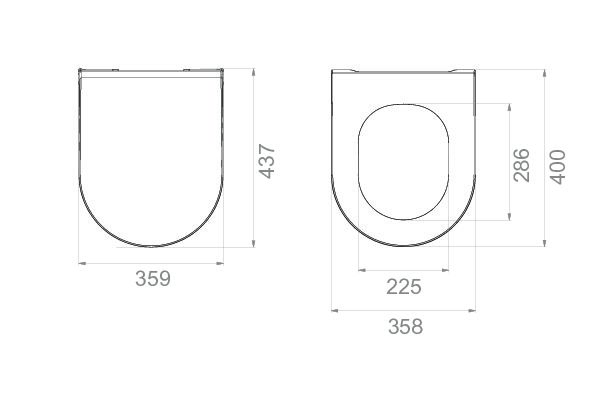 Крышка для унитаза глянцевая BOHEME Bianca SLIM 966-W
