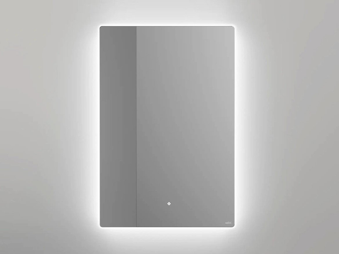 Зеркало для ванной с LED подсветкой, обогрев-антизапотевание, сенсорный выключатель, 600хh900 Salini OMBRA 27M017090BH