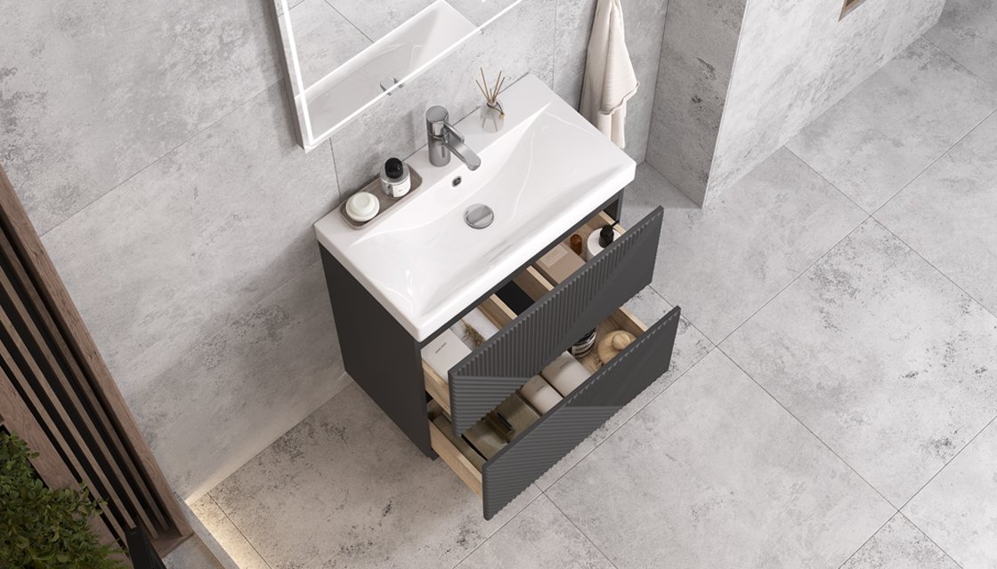 Тумба напольная VELVEX Edge 70.2Y графит