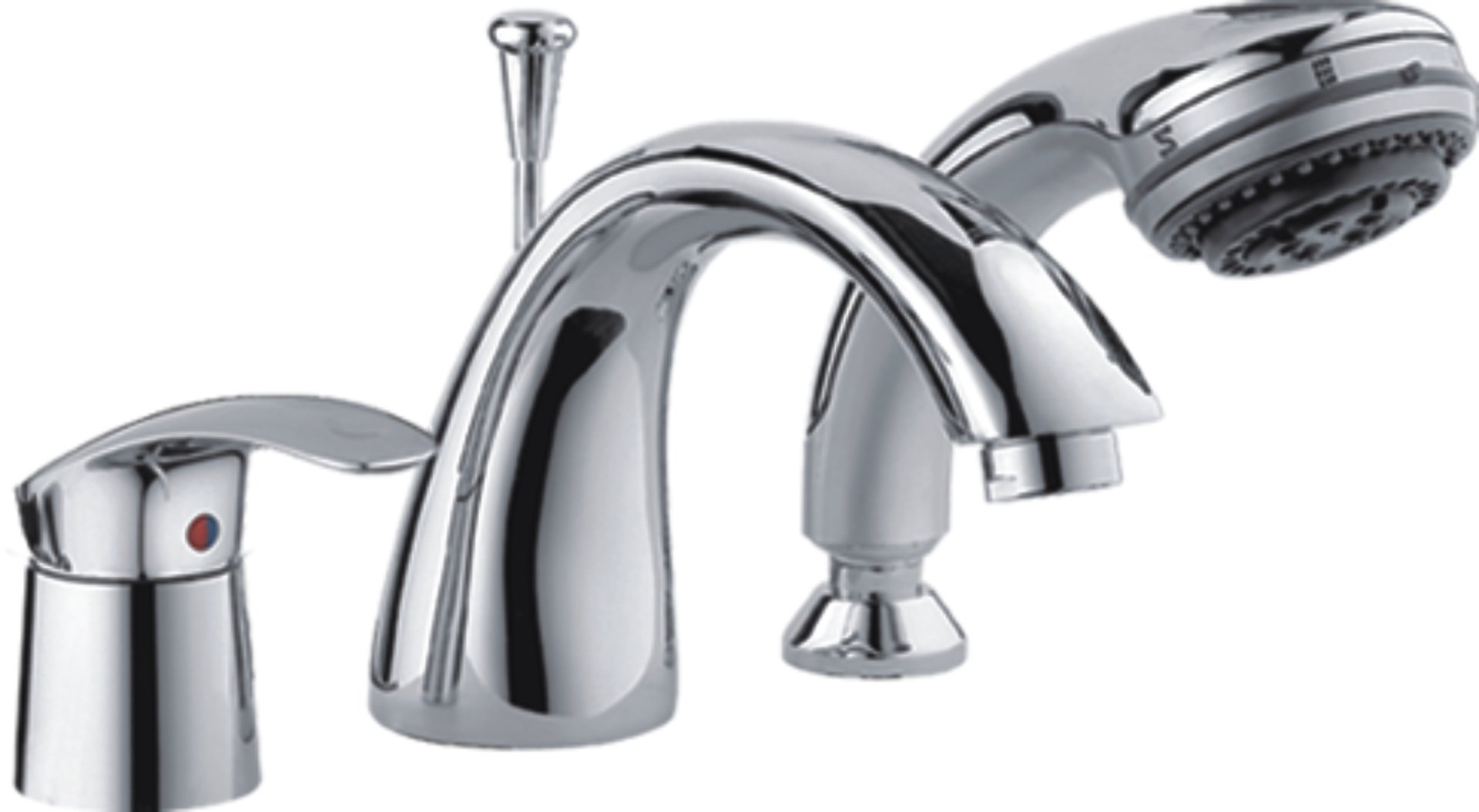 Смеситель однорычажный врезной на 3 отверстия для акриловых ванн HAIBA HB1121 Хром