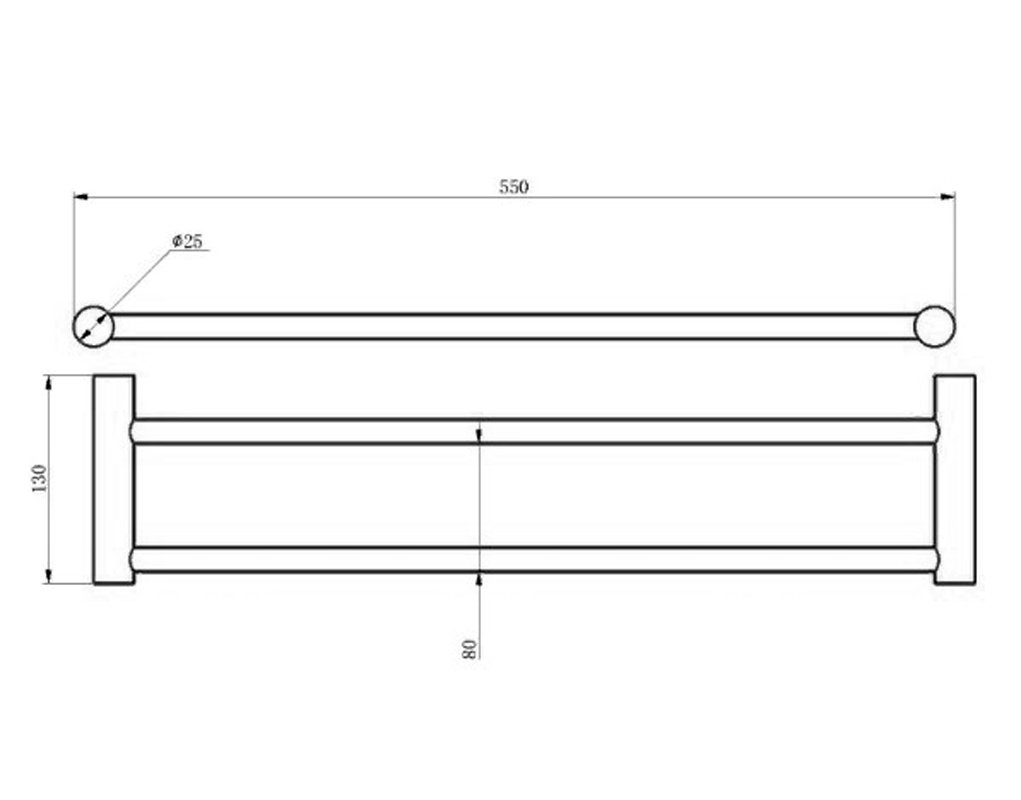 Держатель для полотенец двойной 55 см Haiba HB8409-7