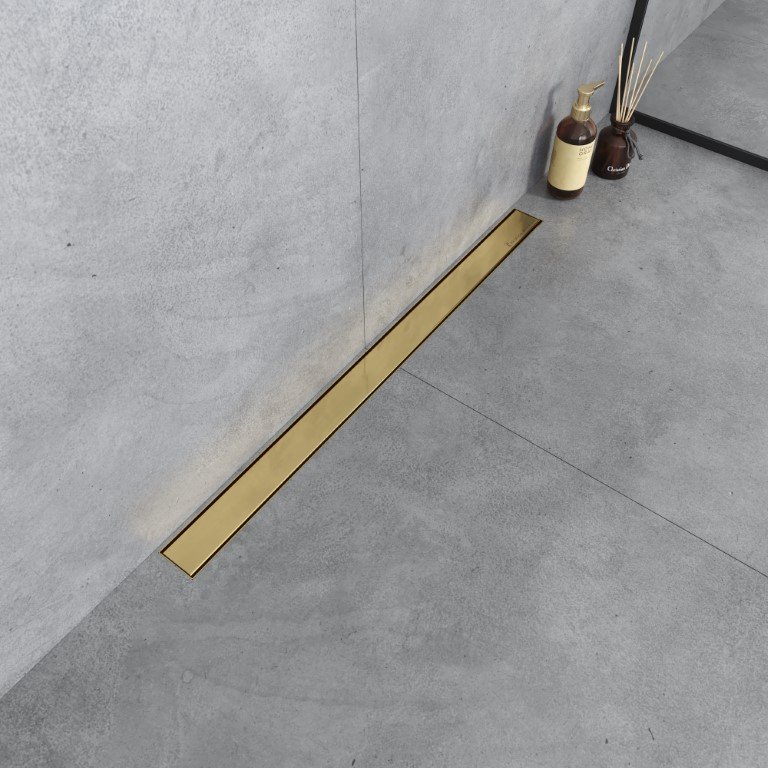 Душевой лоток Boheme Premium Linear 60см, нерж.сталь ЗОЛОТО