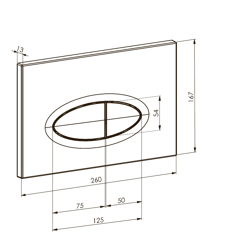 Кнопка для инсталляции механическая Boheme 665-B черная матовая
