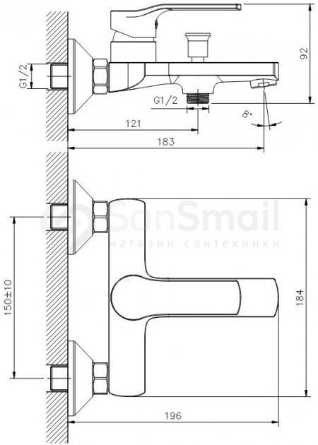 Смеситель для ванны Koller Pool STREAM ST0100