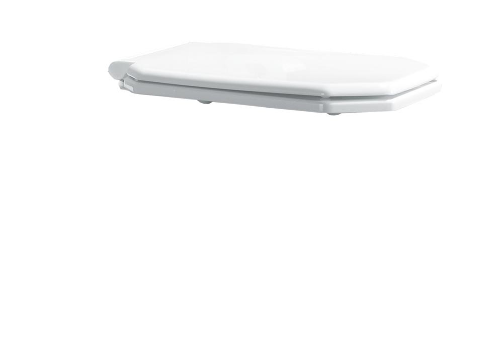Крышка пластик для подвесного унитаза с микролифтом петли Хром BOHEME Vogue 946
