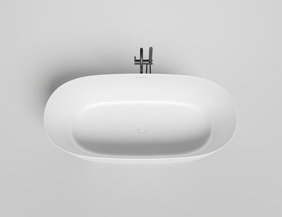 Ванна каменная отдельностоящая глянцевая 170x80 Salini SOFIA 102516GRF окрашена по RAL