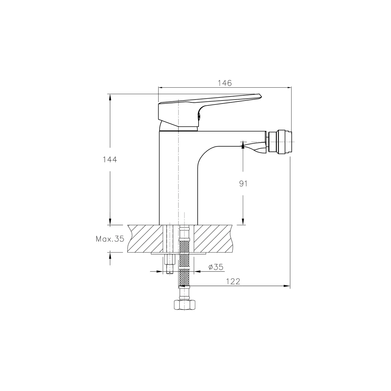 Смеситель для биде Koller Pool EDGE ED0300