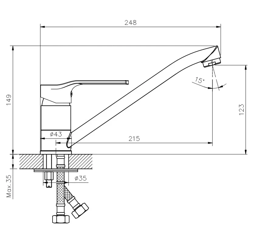 Смеситель для кухни Koller Pool STREAM ST0950