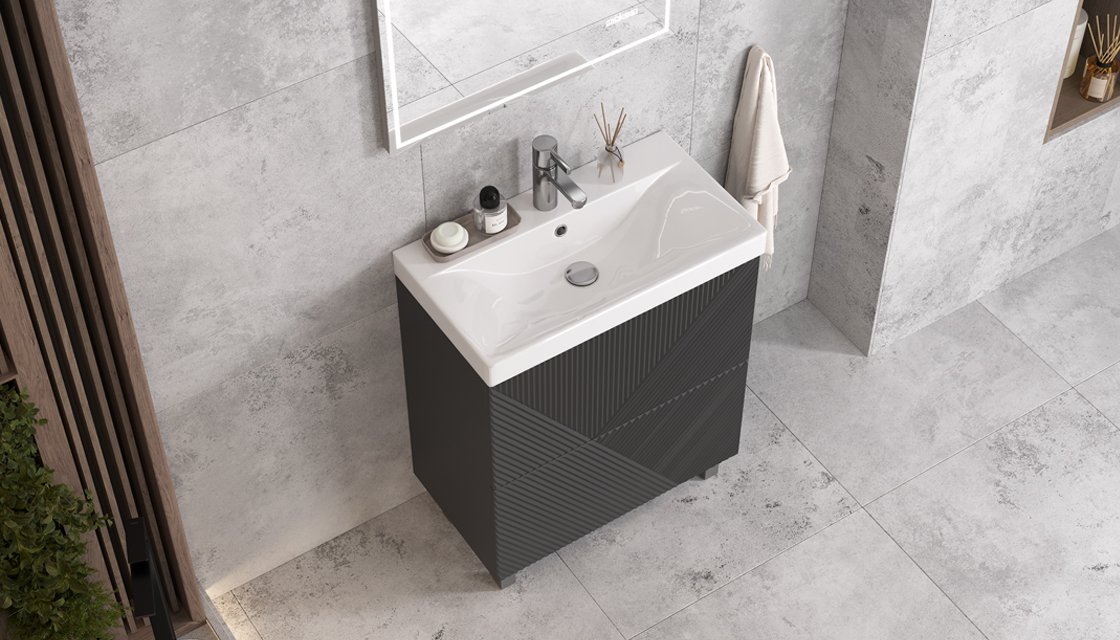 Тумба напольная VELVEX Edge 70.2Y графит