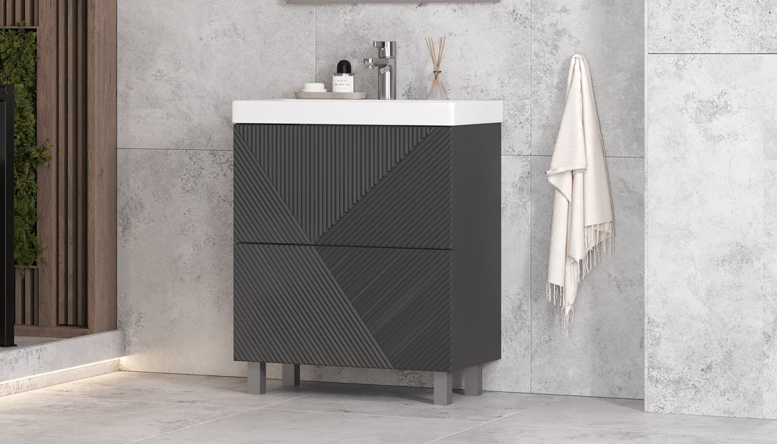 Тумба напольная VELVEX Edge 70.2Y графит