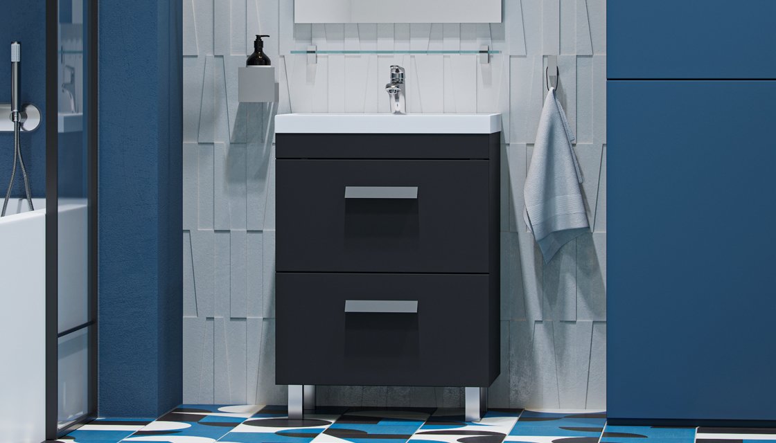 Тумба напольная VELVEX Orlando 60 серый