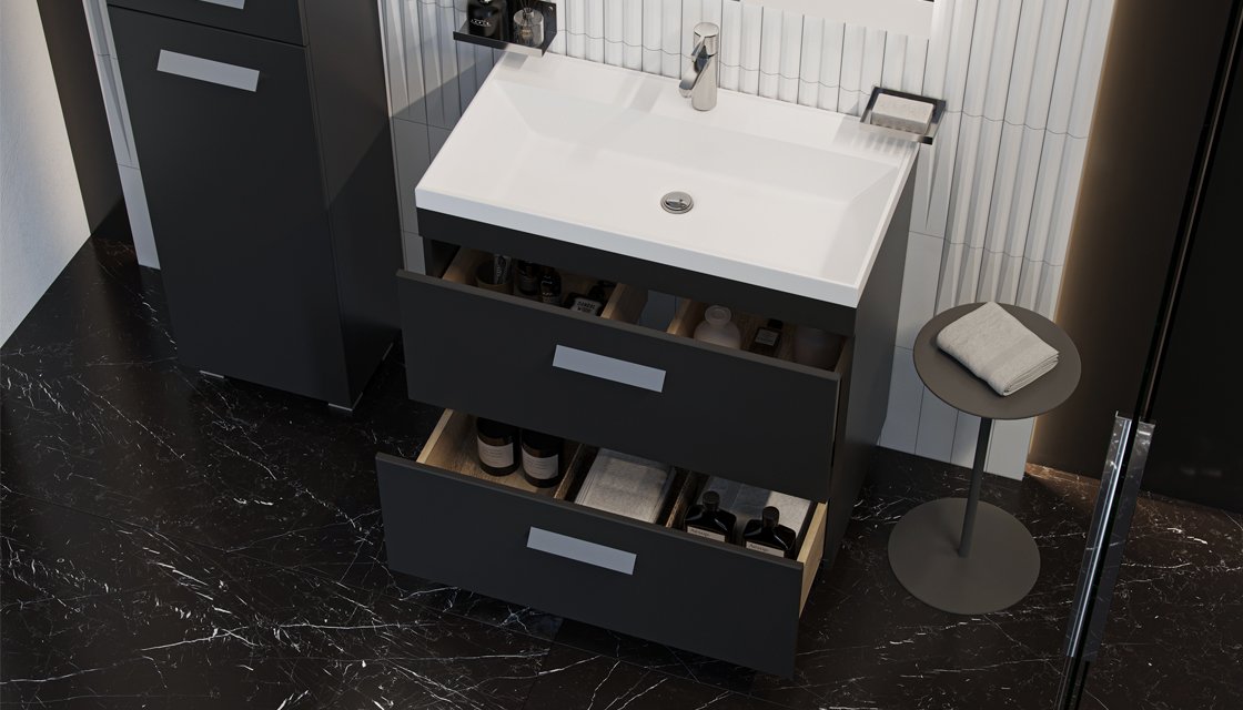 Тумба напольная VELVEX Orlando 80 серый