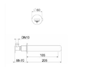Излив Webert AC1005015 Хром