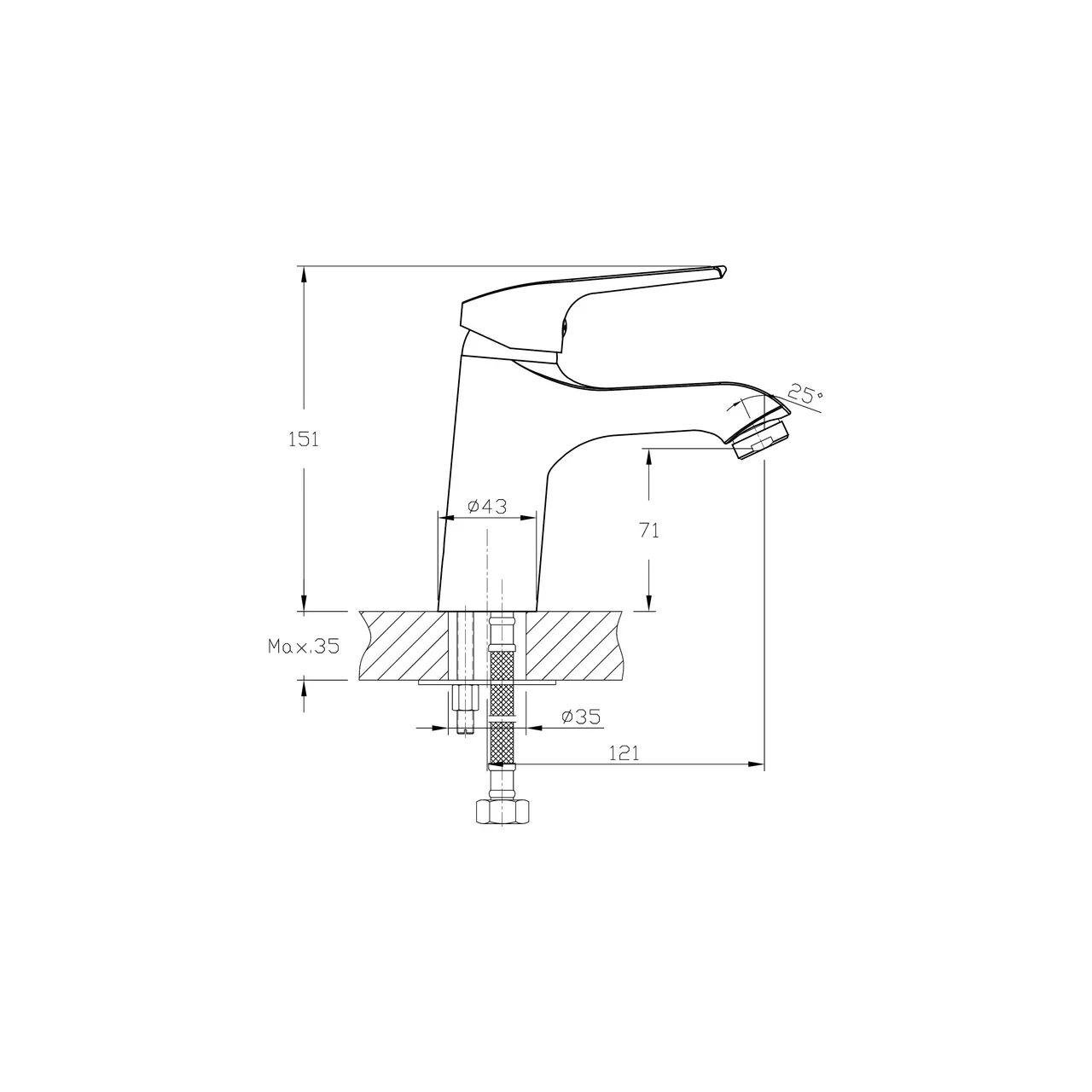 Смеситель для умывальника Koller Pool TWIST TW0200