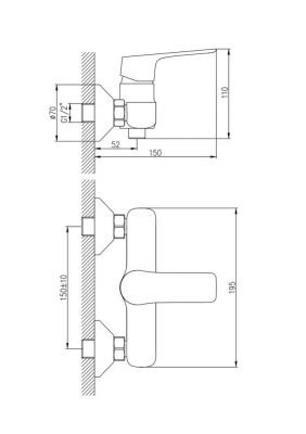 Смеситель для душа Koller Pool KVADRO STAR KS0400