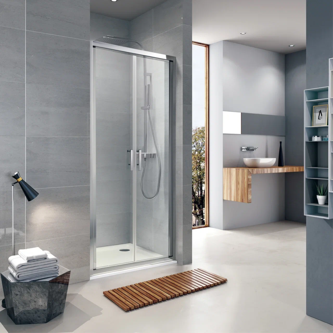 Душевая дверь NEON 2-секционная распашная 90х190 Koller Pool NEON ND90G стекло матовое